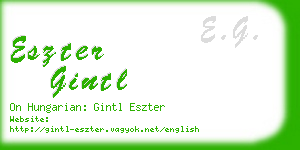 eszter gintl business card